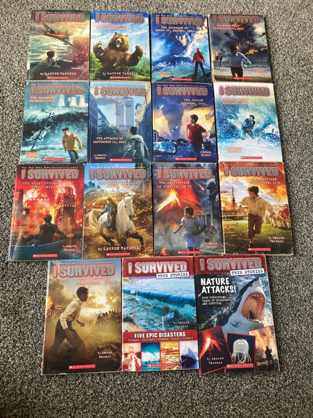 Scholastic I Survived Book Lot - Red, Blue & Orange Covers